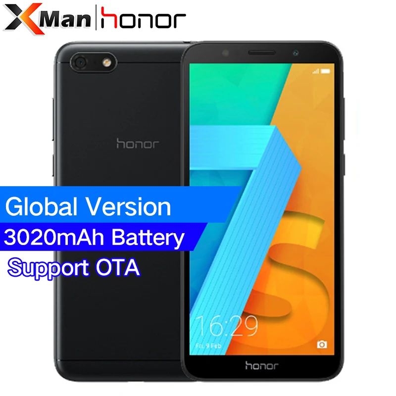Глобальная версия HONOR 7S 4G LTE смартфон 2 Гб ОЗУ 16 ПЗУ 18:9 5 45 &quotчетырехъядерный 3020 мАч