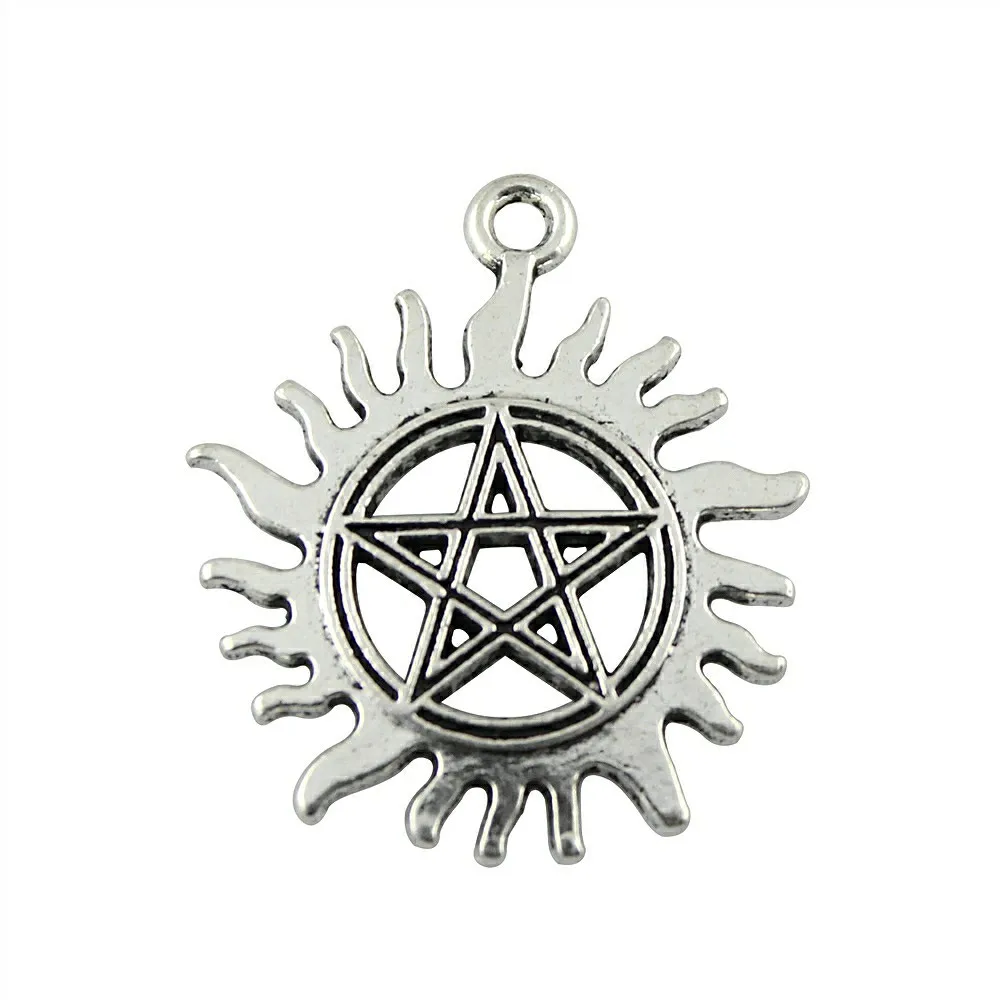 WYSIWYG 3 шт 30x26 мм Подвески Sun Star и Charm And винтажные DIY аксессуары для изготовления