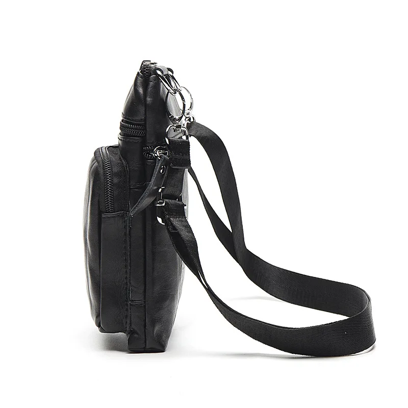 AITESEN 2017 New Men's Bags Cowhide Leather Shoulder Bag Multiple Zipper Leisure Man Crossbody Travel Small | Багаж и сумки