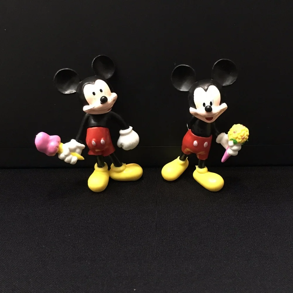 Игрушки Disney 6 шт./компл. Набор фигурок аниме Микки Маус клубный дом Минни