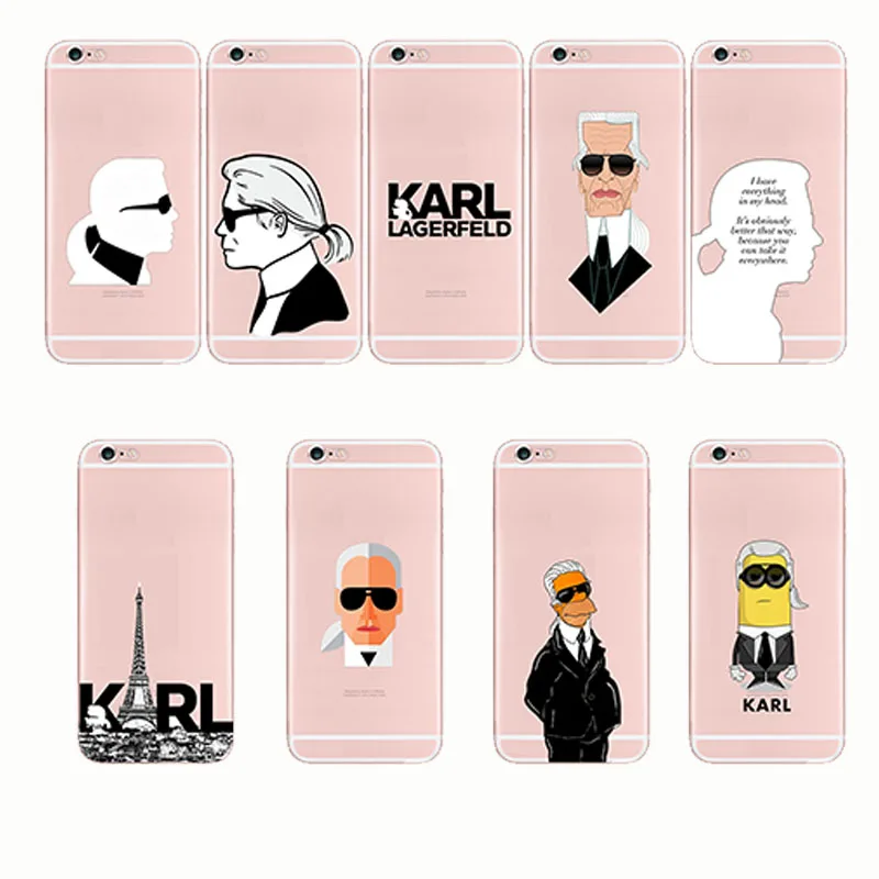 Fashion Karl Lagerfeld Green Soft Silicon TPU Case Cover for IPhone SE 5S XR XS Max 6 6S 7 8 Plus X |
