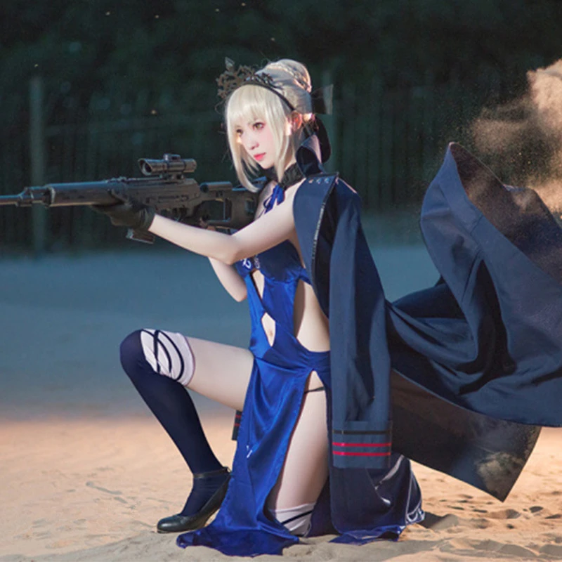 FGO судьба/Grand заказ черный сабля Nero для косплея костюм Купальники Sukumizu купальники