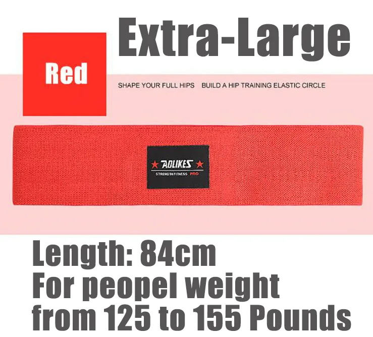 Red Extra Large Унисекс лента-трофей, окружность бедра, петля, полоса сопротивления, тренировка, упражнения для ног, бедра, ягодицы, встык, полосы, нескользящая конструкция - Цвет: Red Extra Large