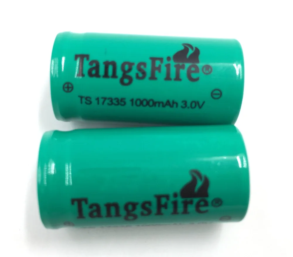 2TangsFire18350 CR123A 3V17335 1000mAh литиевая батарея 2 секционный