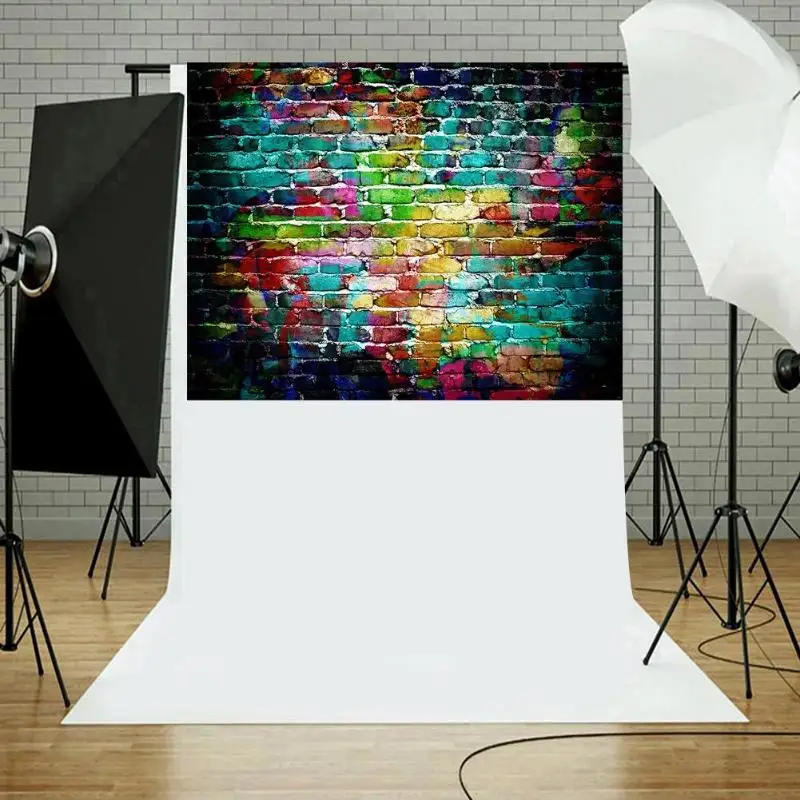 Фон для фотографий ALLOYSEED с цветной текстурой кирпича фоновая фотография