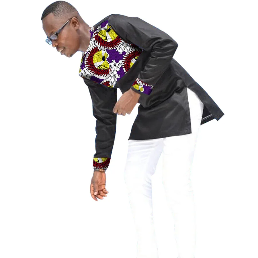 Африка Лоскутные Топы Мужская африканская одежда Дашики батик напечатанный и