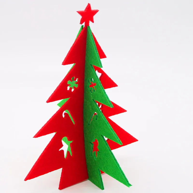 Мини 3D Рождество дерево Аксессуары нетканые полые Tree hotel центр декора 1 шт.|decorative