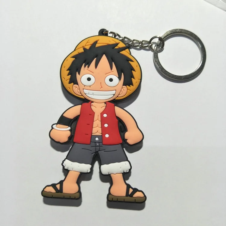 От 6 до 9 см OnePiece Луффи Чоппер Зоро мультфильм аниме брелок для ключей ПВХ фигурка