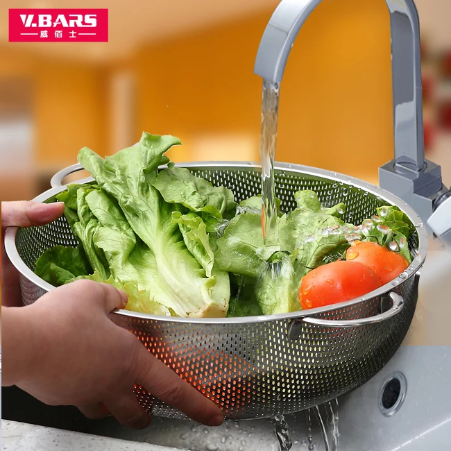 Корзина для мытья сливная корзина из нержавеющей стали сито большое кухонное
