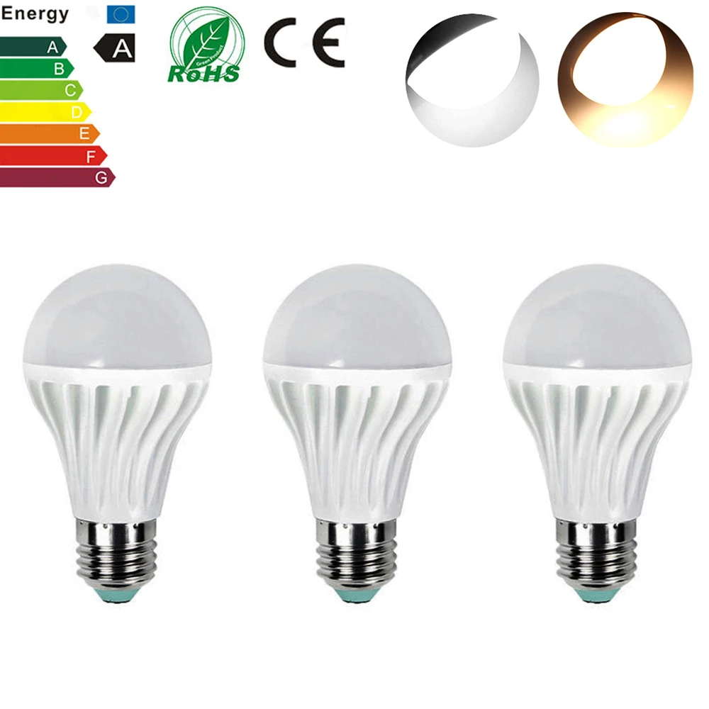 3 шт. Светодиодные лампы E27 5 Вт 10 светодиодные 110 В 220 свет SMD5730 лампада LED огни