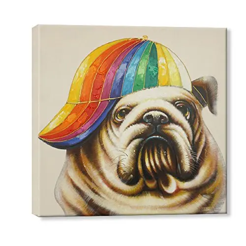 Ручная роспись c книги по искусству Ун животных картина маслом Забавный шапка для