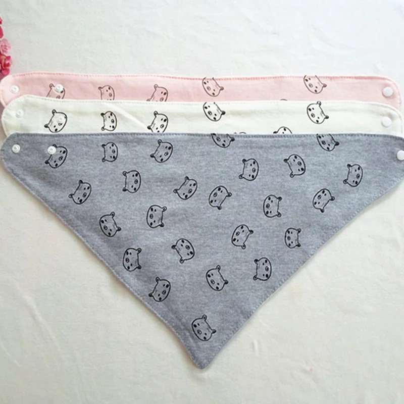 2018 новые детские нагрудники с пуговицами мультяшным рисунком животными