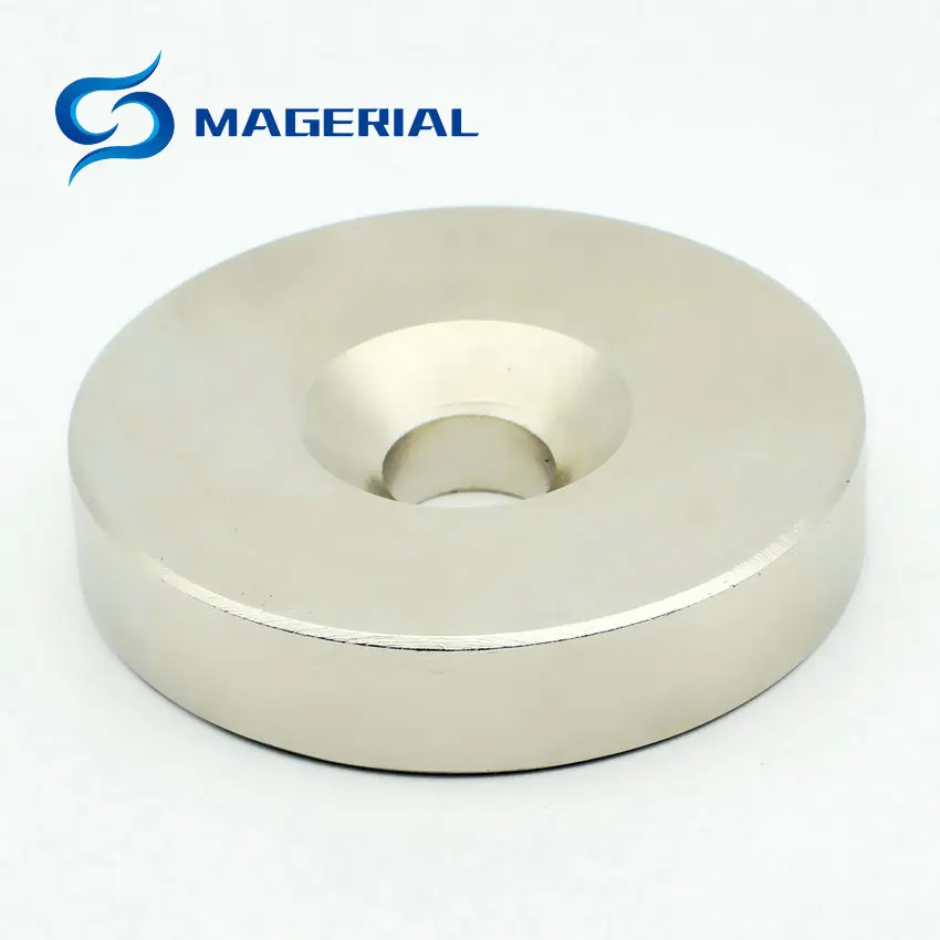 15kg Pulling NdFeB Lifting Magnet Dia. 50x10 mm with M10 Screw Countersunk Hole N42 Neodymium Rare Earth Permanent | Обустройство