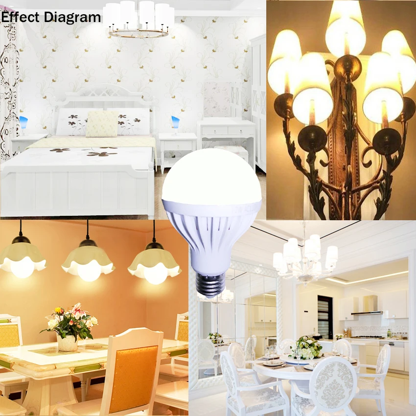 Светодиодная лампа 2835 SMD 5730 110 В 220 светодиодная белые теплые светодиодные лампы