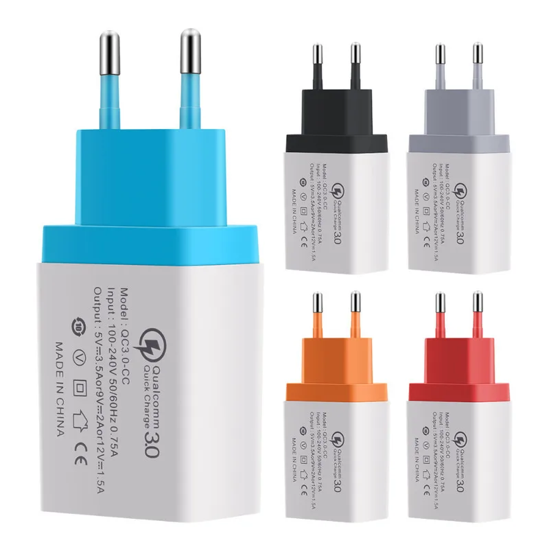 Мобильный телефон QC3.0 с одним USB зарядным устройством легкий 18 Вт 5 В/3 5a 9 В/2 А 12 В/1