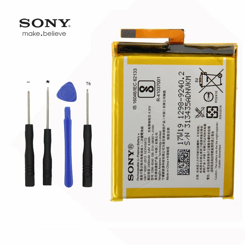 Оригинальный аккумулятор Sony LIS1618ERPC для SONY Xperia XA F3116 E5 F3115 F3112 F3111 F3313 2300 мАч|battery