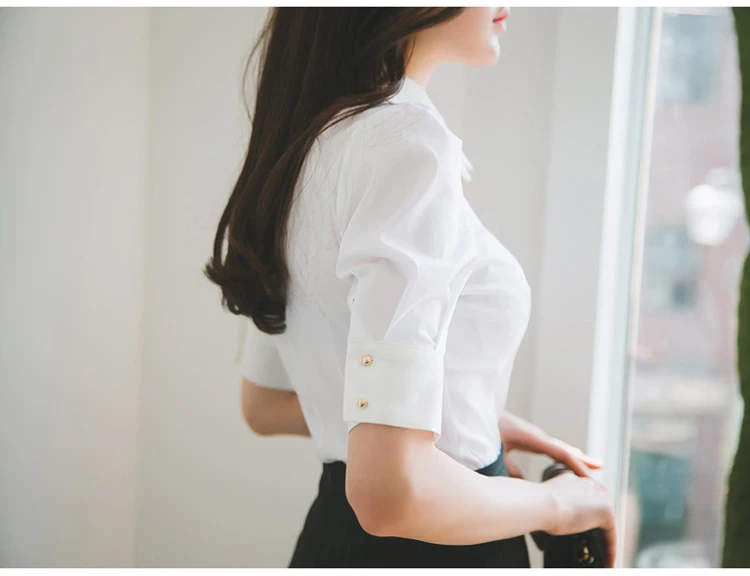 Милые рубашки для женщин шифон простой дизайн белая блузка Blusas Дамская майка Топ