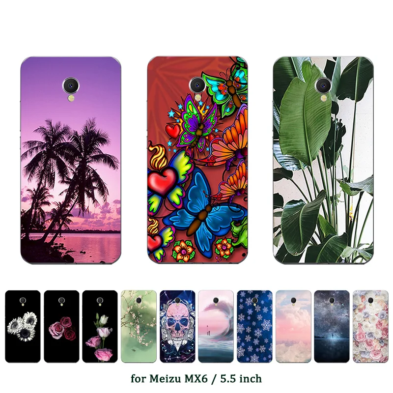 Чехол для Meizu MX6 чехол с кокосовым принтом meizu mx6 M X 6 модный защитный силиконовый