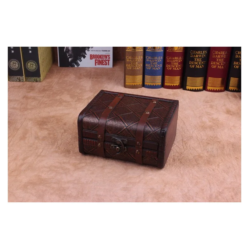 Деревянный винтажный шкатулка для ювелирных изделий классическая коробка