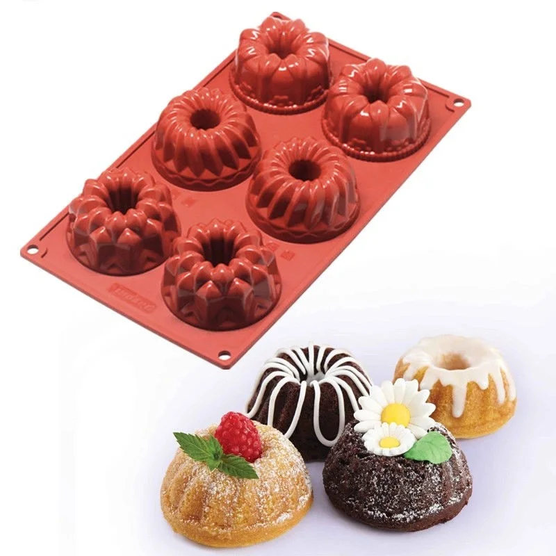 Силиконовая форма для выпечки 6 ячеек|Формы тортов| |