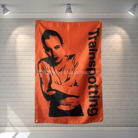 trainspotting movie poster banners childrens room wall decoration hanging art waterproof cloth polyester fabric flags