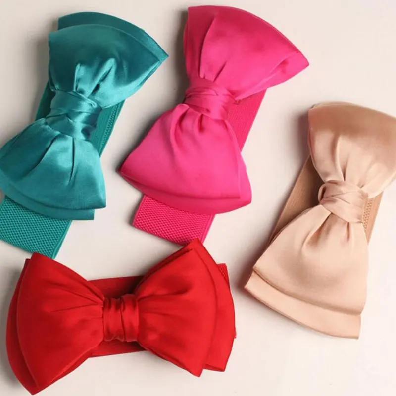 Мода Ultra Wide ЛУК ПОЯСА Дамы Черный Эластичный Пояс Корейский Все Матч Широкий