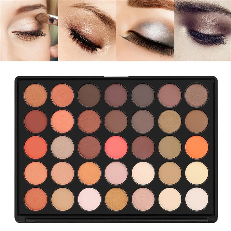 POPFEEL матовый блеск Природный палитра теней Водонепроницаемый макияж Shimmer Smoky Eye