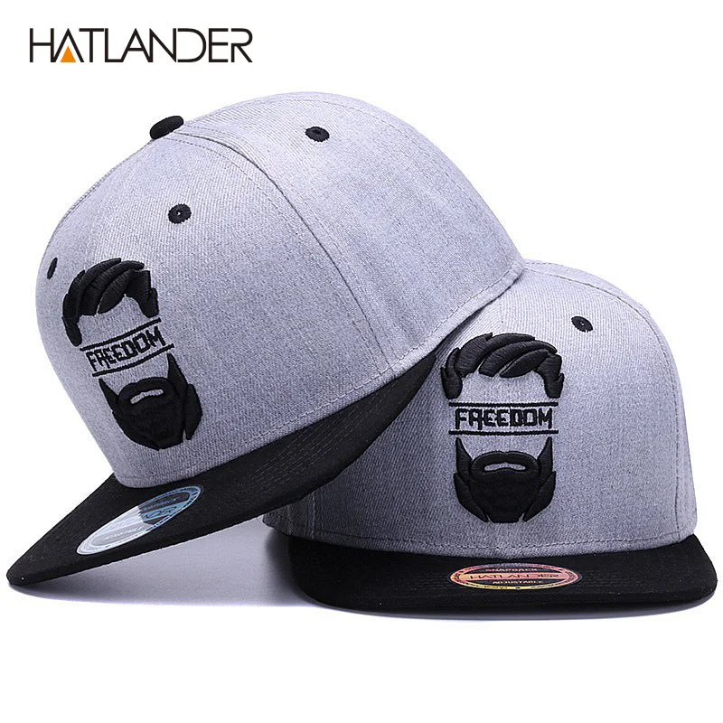 HATLANDER оригинальная Кепка snapback для мужчин с плоским краем бейсбольные кепки
