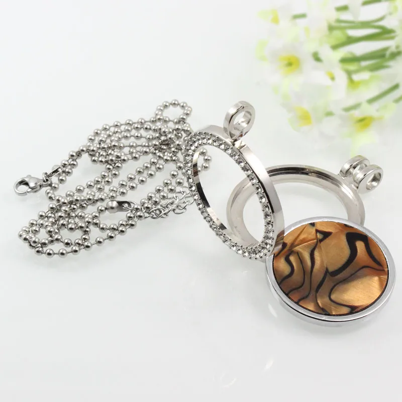 Женский подвесной медальон с диском для монет 33 мм набор держателей 35 цепочкой из