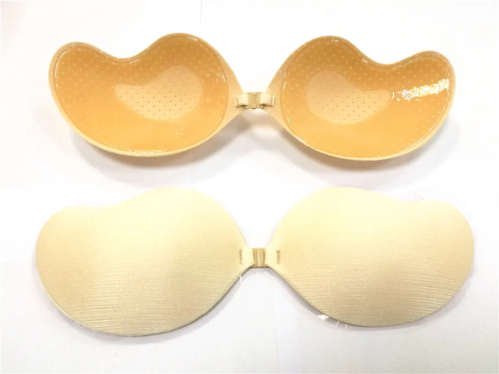 100 pcs Women Sexy Gel Invisible Backless Bra Self Adhesive Strapless Bandage Silicone Push Up Bras with Drawstring Undies