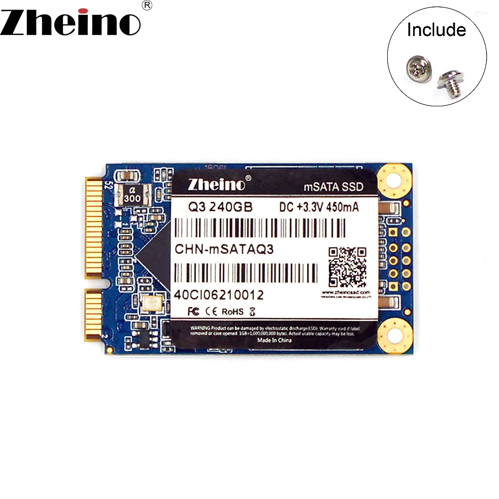 Zheino mSATA SSD жесткий диск 120 ГБ 240 ГБ 480 ГБ 128 ГБ 256 512 1 ТБ SATA3 Внутренний твердотельный жесткий диск для настольного ПК ноутбука