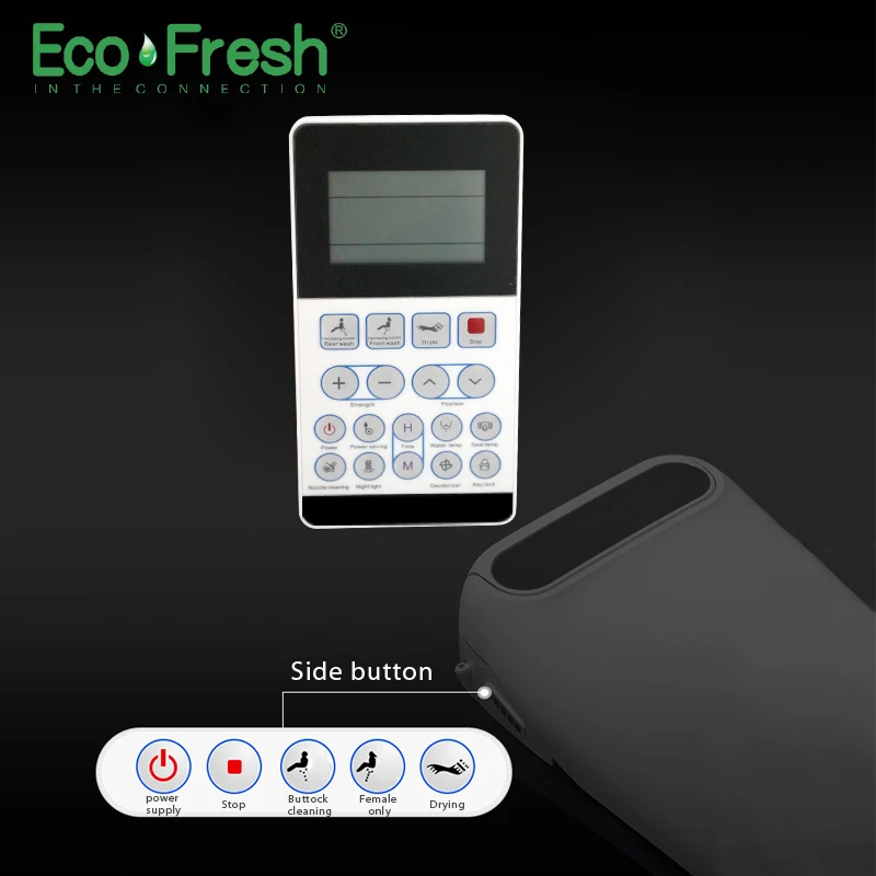 Ecofresh умное сиденье для унитаза, сиденье для унитаза, биде, электрическое покрытие для биде, тепловое сиденье, светодиодный светильник, интеллектуальное покрытие для унитаза, авто