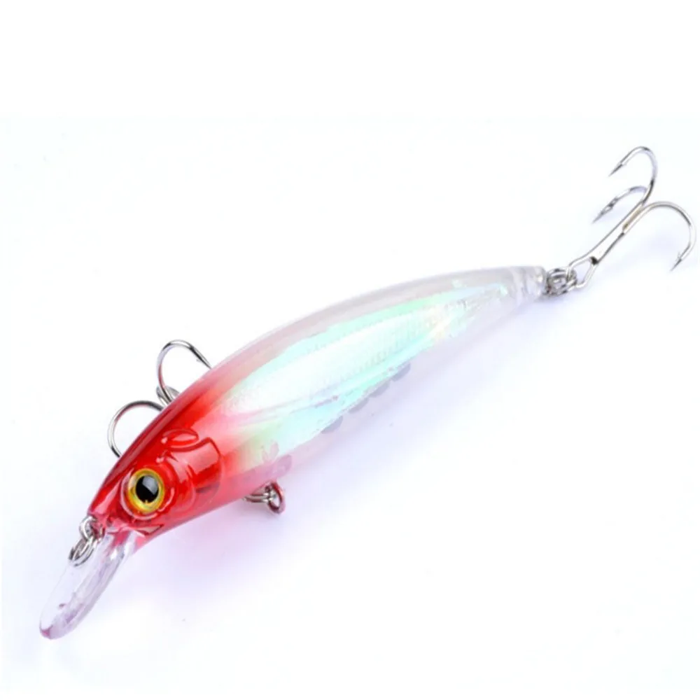 FISHINAPOIT 1 шт. лазерная прозрачная приманка в виде гольяна 11 см 14 г тройные Крючки