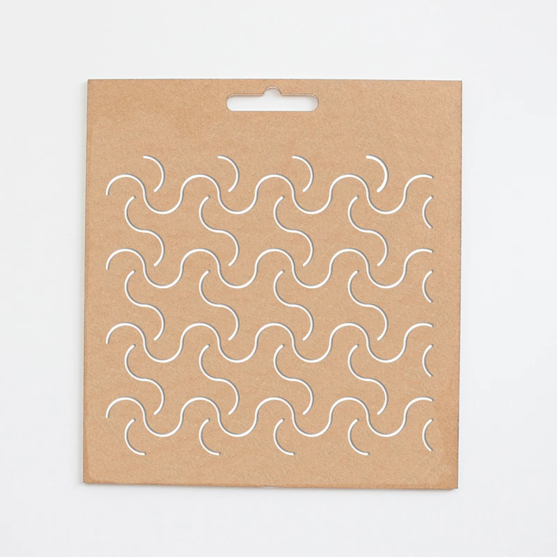 Винтажный волнистый дизайн прозрачный 20*20 см Большой размер costura вышивка