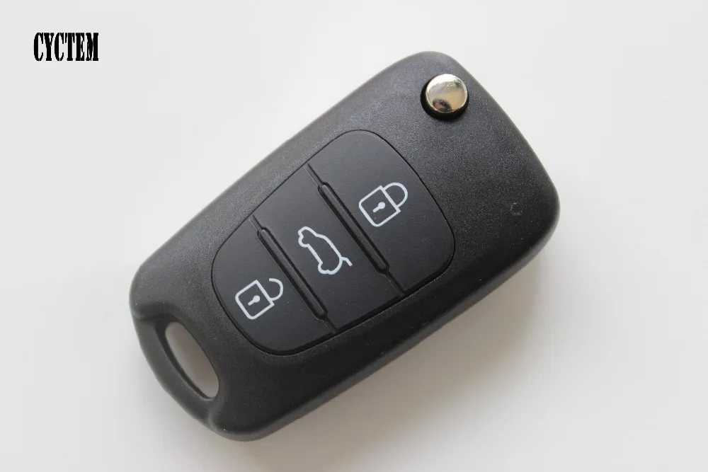 CYCTEM 3 кнопки флип складной дистанционный ключ оболочки подходит для hyundai I30