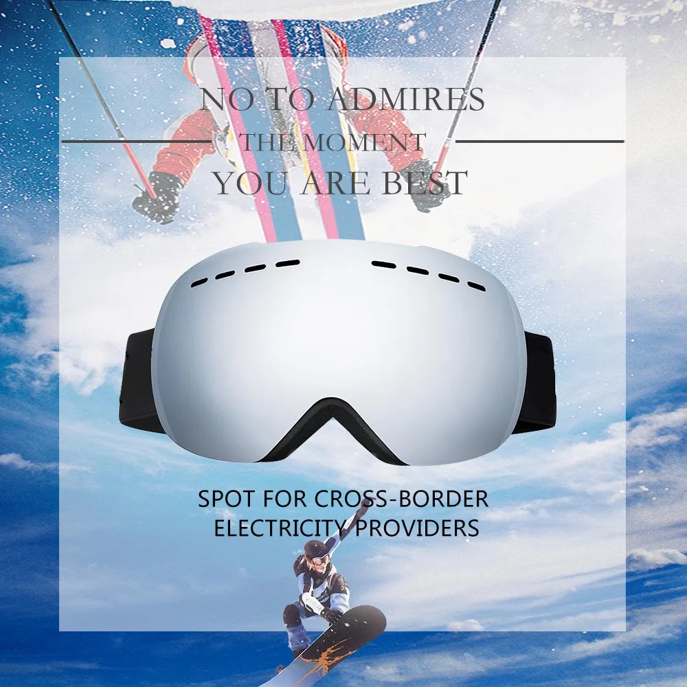 2018 новые лыжные очки магнитные модели бескаркасные дышащие двойные
