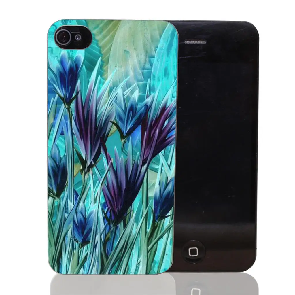 Green Flower Trees Hard Transparent Cover Case for iPhone 4 4s 5 5s 5c 6 6s Phone Cases Protect |