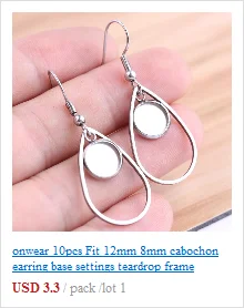 Onwear 10 шт. серьги-гвоздики из нержавеющей стали из розового золота заготовки 10 мм круглый кабошон в оправе для сережек изготовление аксессуаров