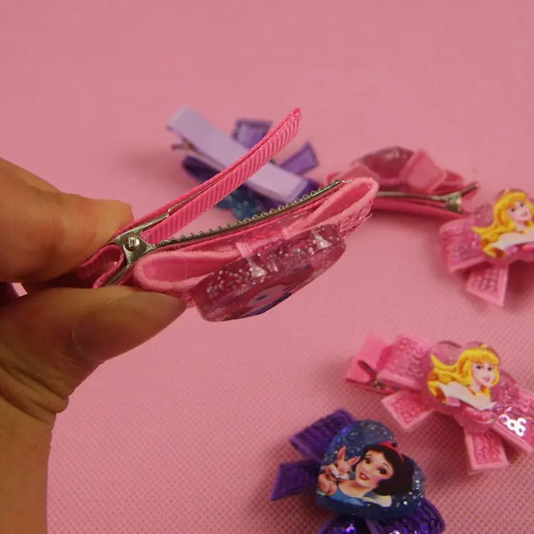 2pcs/lot Children's Doll Accessories Frozen Hair Accessories All Inclusive Baby Girl Hair Accessories Aisha Flash Bow Hairpin
