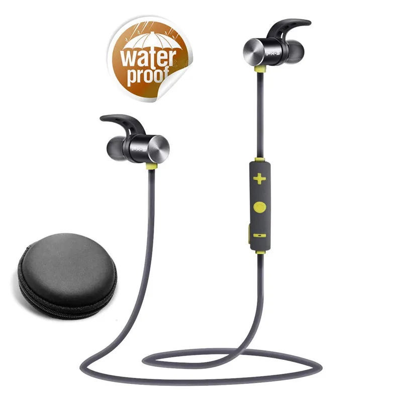 Супер бас Bluetooth 4,1 IPX-5 водонепроницаемые спортивные наушники 8 часов работы от батареи с магнитным дизайном шумоподавления