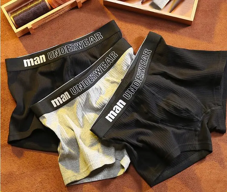 4 pcs/lot Mens Panties Spandex Cotton Man Big Short Breathable Solid Flexible Shorts Boxers Underpants Underwear boxer | Мужское нижнее