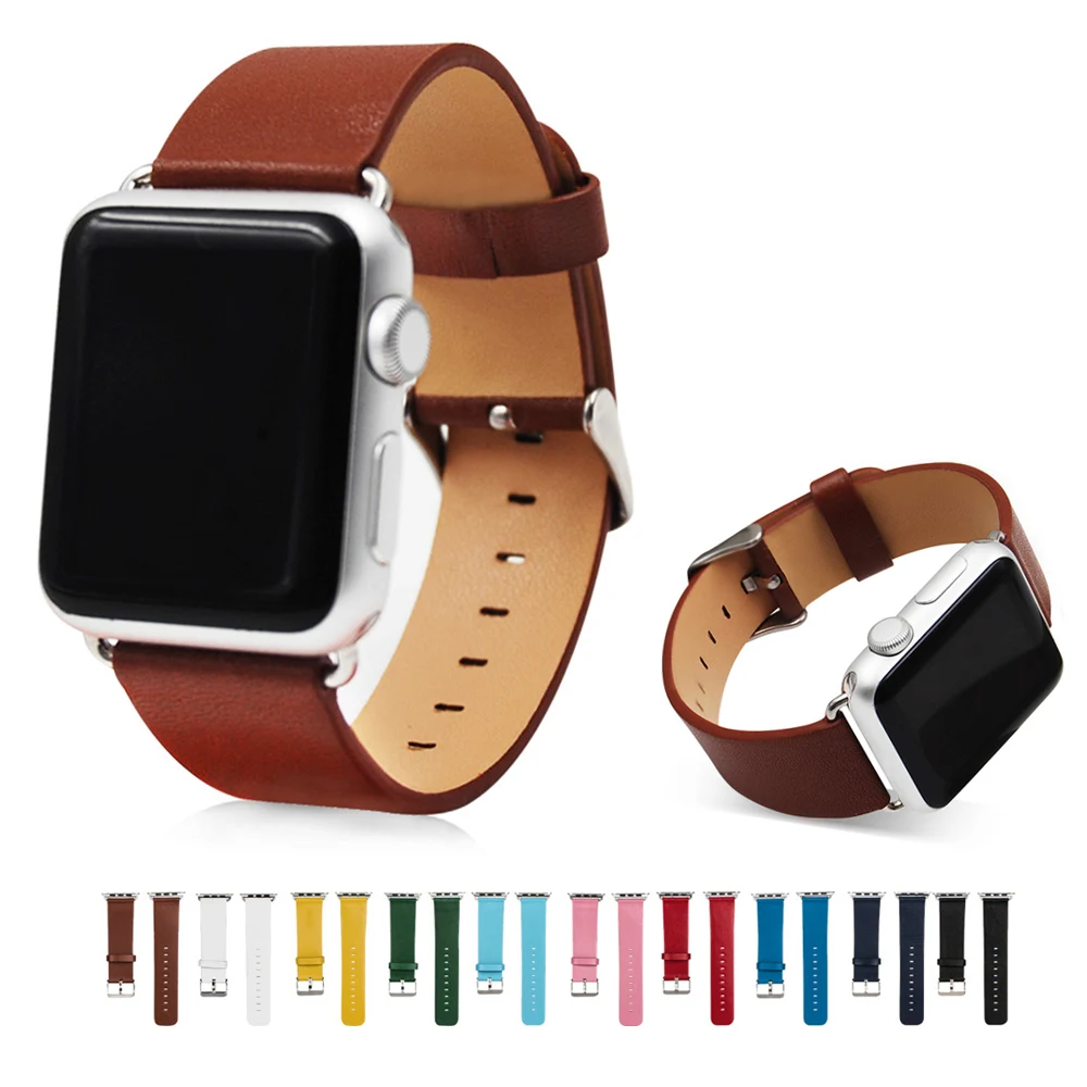 Кожаный ремешок для apple watch band 44 мм 40 42 38 аксессуары из натуральной кожи наручных