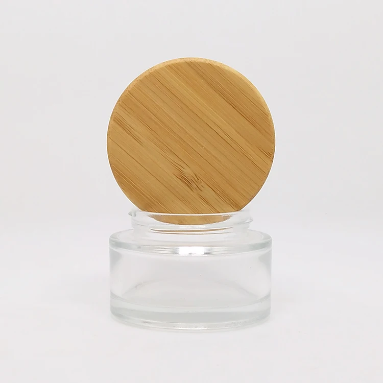 30g bamboo стеклянная баночка для косметики крема лица упаковки стеклянную банку с