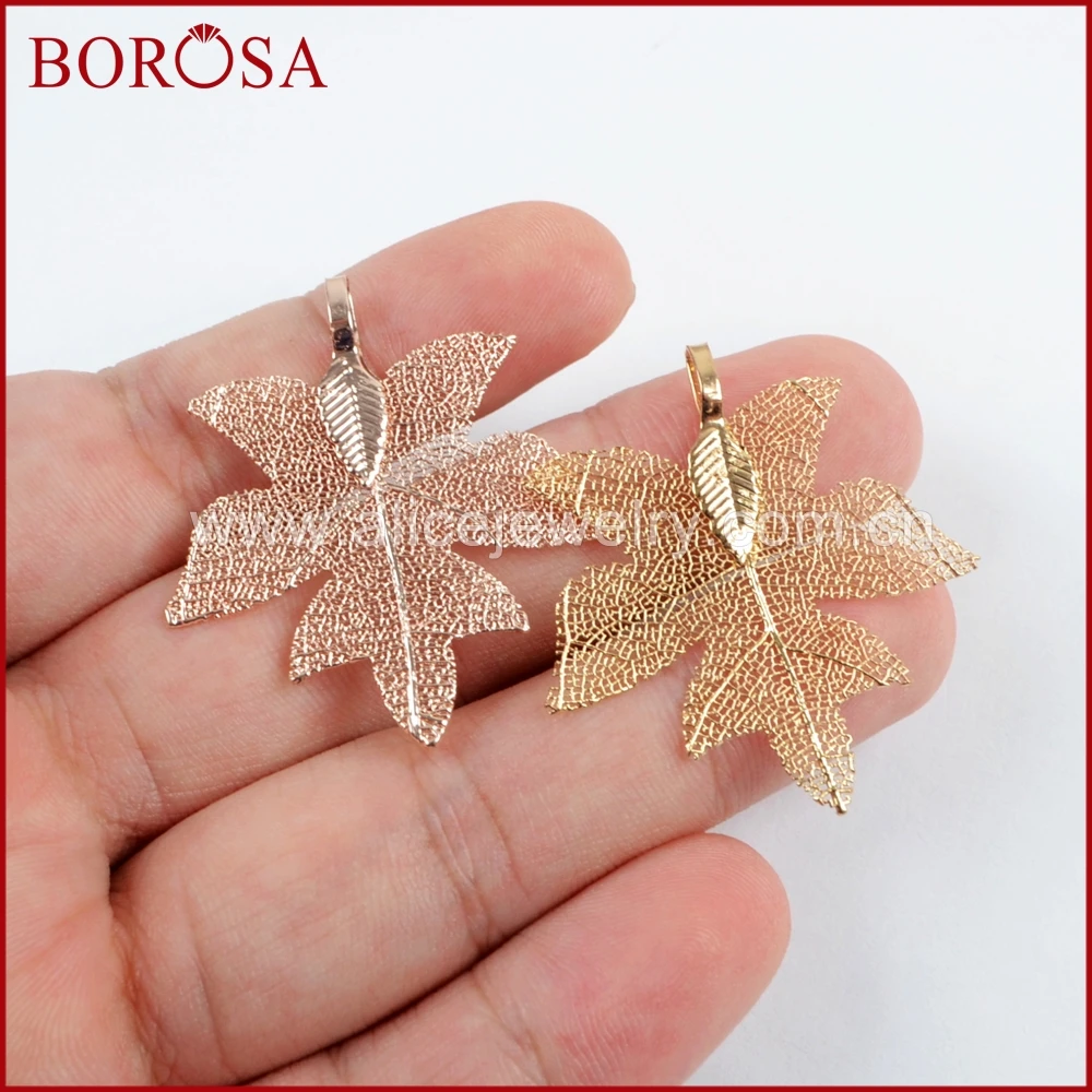 BOROSA новая 20 шт титановая подвеска с Кленовым листом для изготовления ювелирных