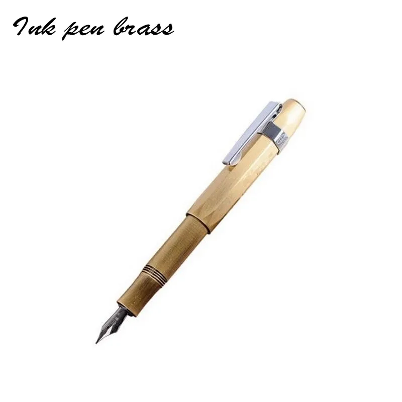 

Vintage Handmade Brass Art Calligraphy ink Book EDC Portable Copper Men Women Gifts Student Outdoor High Quality Pen