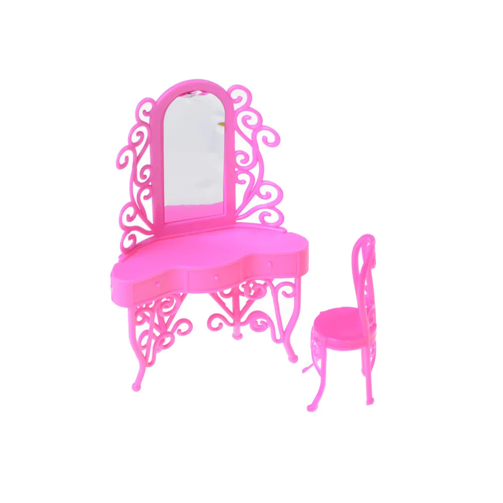 1 Набор комод розовый малыш играть игрушки туалетный столик спальня миниатюрная