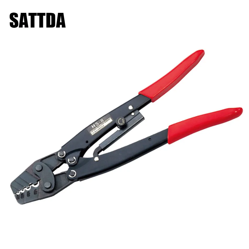 

HS-8 Ratchet Terminal crimping pliers Non-insulated terminals 1.25-10mm2 16-7AWG crinping tool crimper hand tools