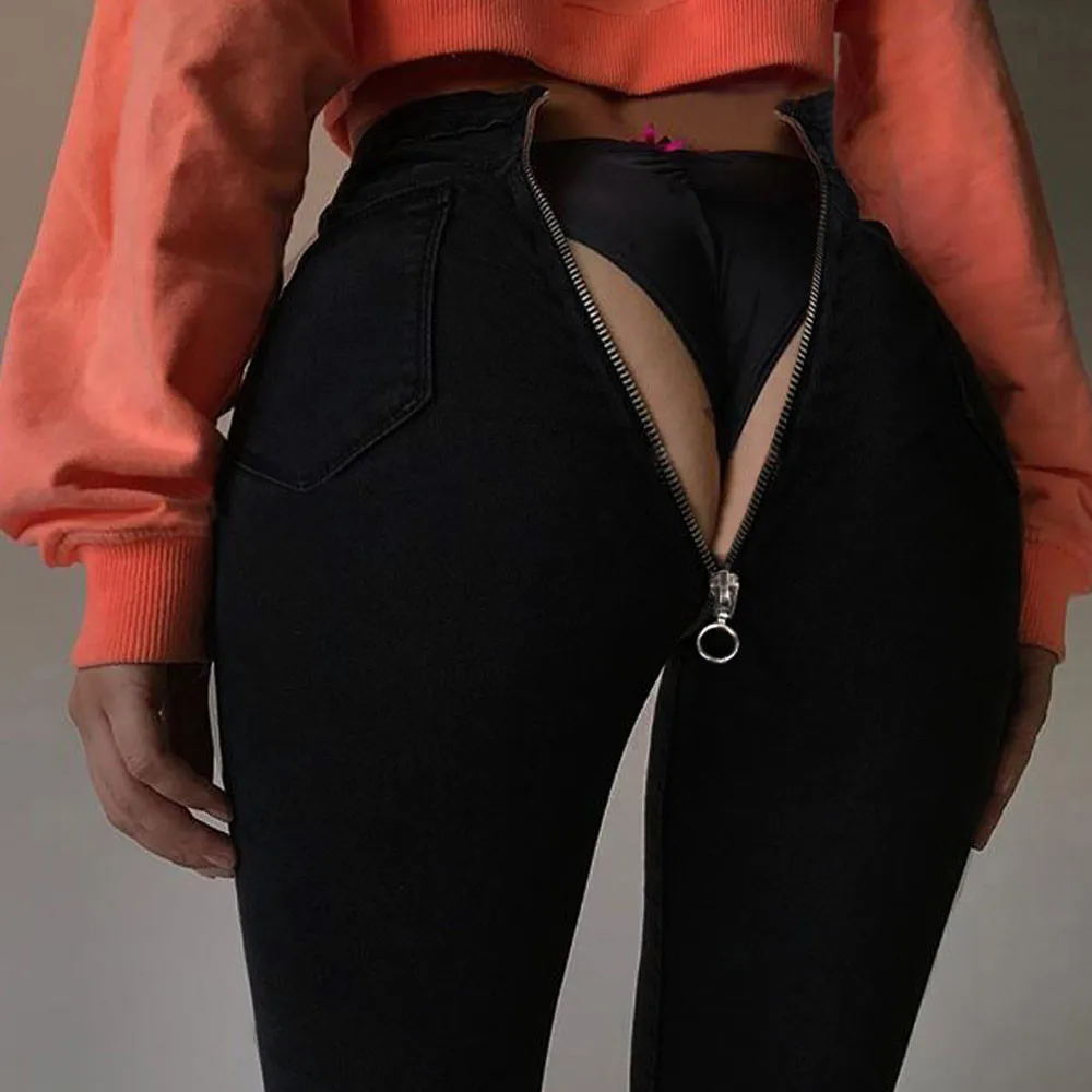 Women's back zipper denim trousers tight and slim Pencil Stretch Denim Skinny Jeans Pants High Waist 2019 New Ladies 5.30 | Женская