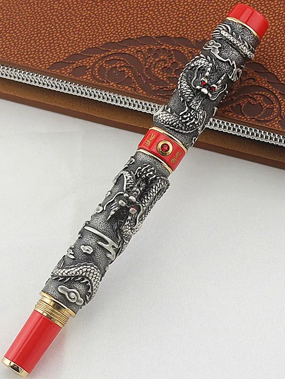 Y JINHAO СЕРЫЙ Перьевая ручка Перо с широким основанием DRAGON PLAY THE PEARL - Цвет: Y