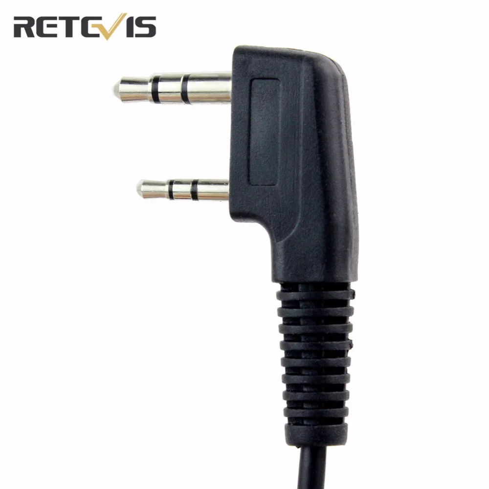 Retevis горла гарнитура PTT с микрофоном для Walkie Talkie Скрытая Акустическая трубка Kenwood